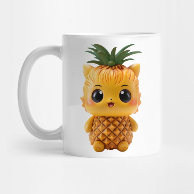 Cute Kawaii Baby Pineapple Cat by Cuteopia Gallery